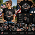 America 250 Years of Freedom Floral Wreath Shirt, USA 1776–2026 Patriotic Wildflower T-Shirt, American Independence Anniversary Tee