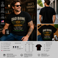 Dad Bank Open 24/7 Funny Dad T-Shirt – Fast Cash No Credit Checks Father’s Day Graphic Tee