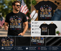 Golden Retriever USA 250 Years Patriotic 4th of July T-Shirt – America 1776–2026 Anniversary Dog Lover Tee