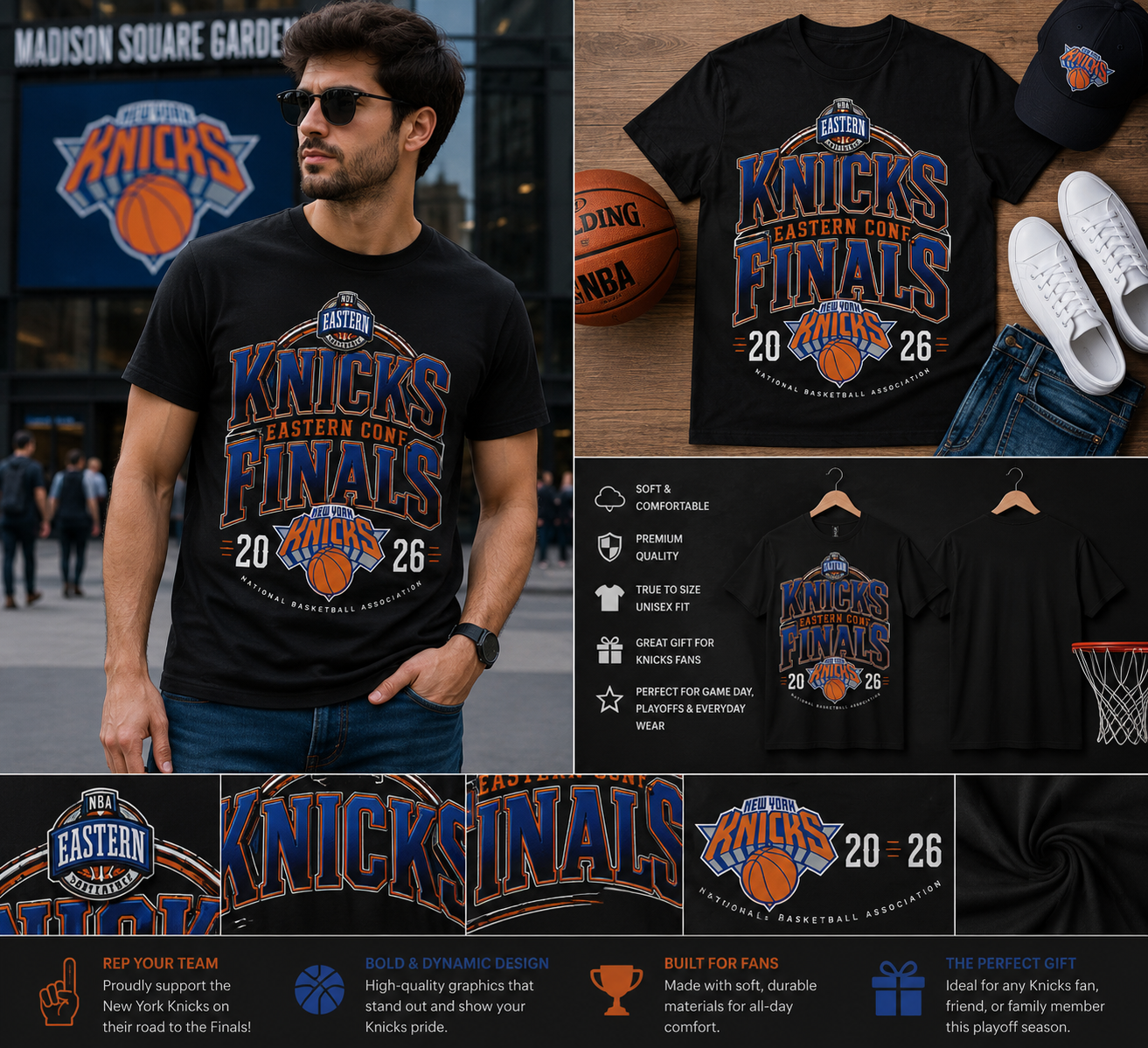 2026 New York Knicks Eastern Conference Finals Shirt – Basketball Playoffs Fan Graphic Tee
