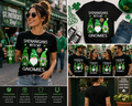 Shenanigans With My Gnomies St. Patrick’s Day Shirt, Funny Irish Gnome Shamrock Tee, Lucky Leprechaun Graphic T-Shirt for Women Men