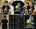Happy Eastrawr Dinosaur Easter Bunny T-Shirt – Funny T-Rex Easter Graphic Tee for Kids & Dino Lovers