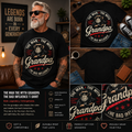 The Man The Myth Grandpa The Bad Influence Monkey Shirt, Funny Cool Grandpa Graphic Tee, Retro Grandpa Gift T-Shirt, Unisex Family Humor Shirt