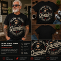 The Man The Myth The Bad Influence Grandpa Monkey T-Shirt – Funny Grandpa Graphic Tee, Cool Grandpa Gift Shirt, Vintage Family Humor Unisex Tee