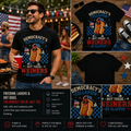 Democracy’s Collapsin’ But These Weiners Be Slappin’ Funny Patriotic Hot Dog 4th of July T-Shirt