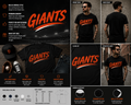 Giants Brush Script Baseball T-Shirt – Vintage Sports Fan Graphic Tee