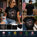 One Nation Under God 1776 Patriotic Floral American Flag T-Shirt | Vintage USA Independence Tee | Fourth of July Shirt