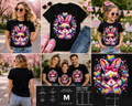 Cute Coquette Tie Dye Easter Bunny T-Shirt for Women Girls & Kids | Colorful Rabbit Graphic Tee