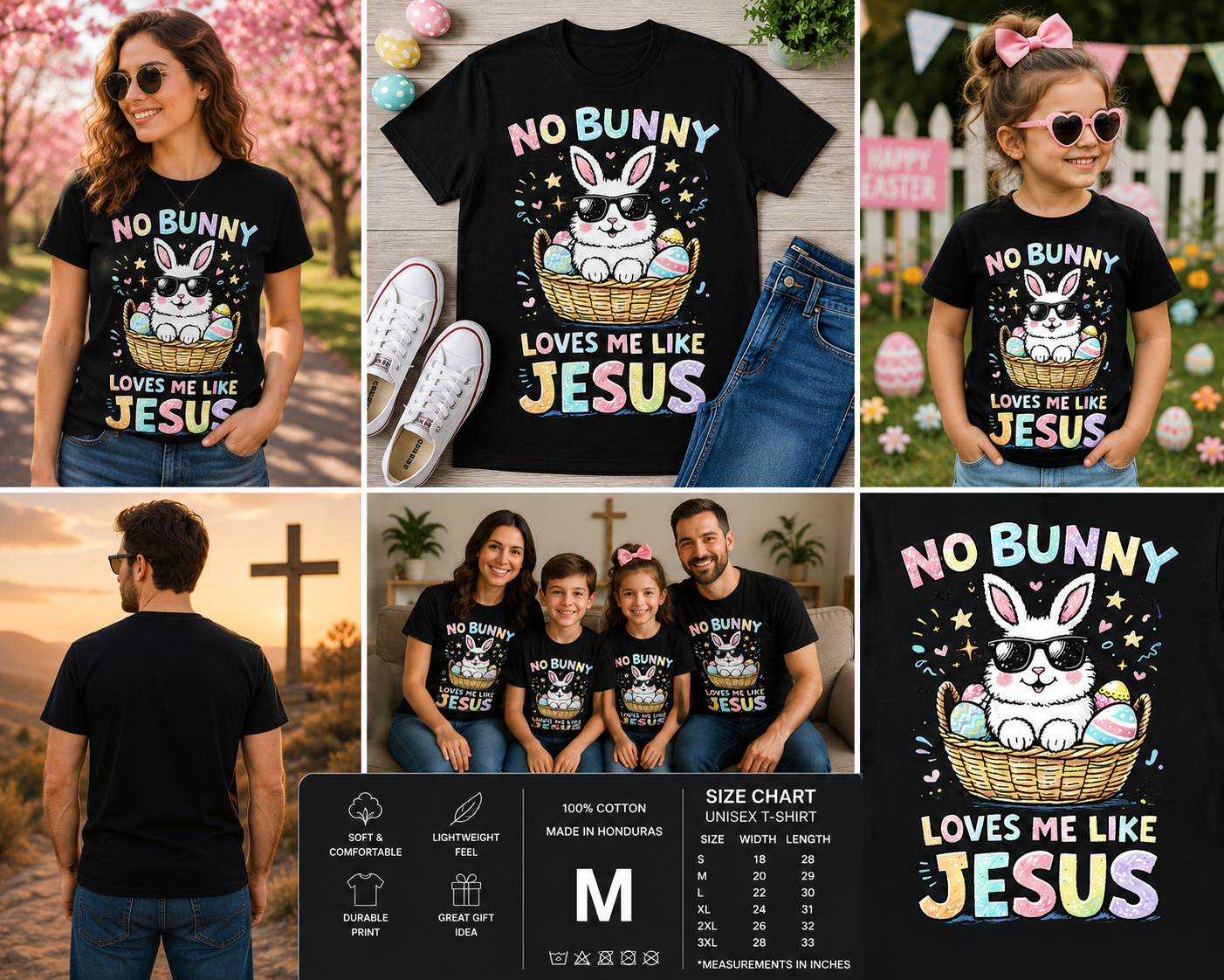 No Bunny Loves Me Like Jesus Easter Bunny Christian T-Shirt