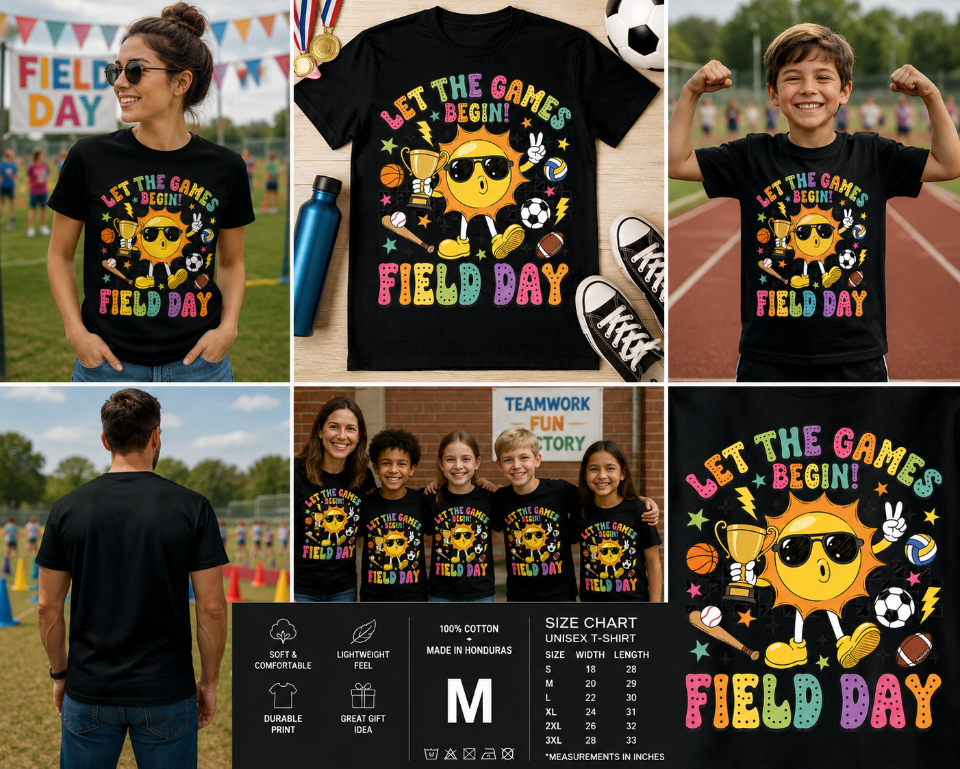 Let The Games Begin Field Day 2026 T-Shirt for Teachers Kids & Students