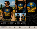 Gogh Riding Cycling T-Shirt – Van Gogh Inspired Bicycle Rider Graphic Tee for Cyclists and Art Lovers