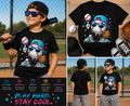 Cool Baseball Cartoon Graphic T-Shirt – Funny Drip Baseball Player Tee for Boys & Sports Fans